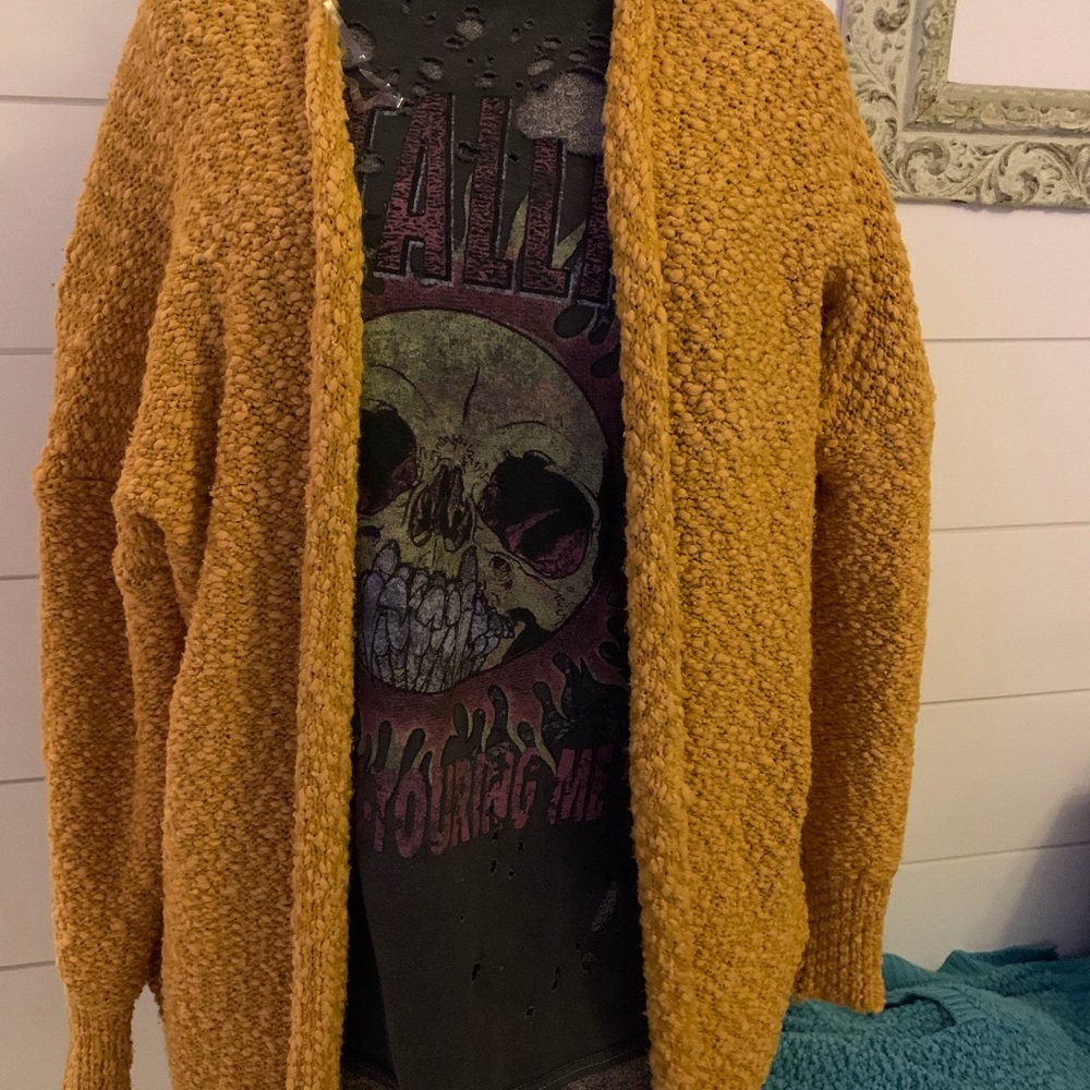 Cozy Mustard Yellow Cardigan